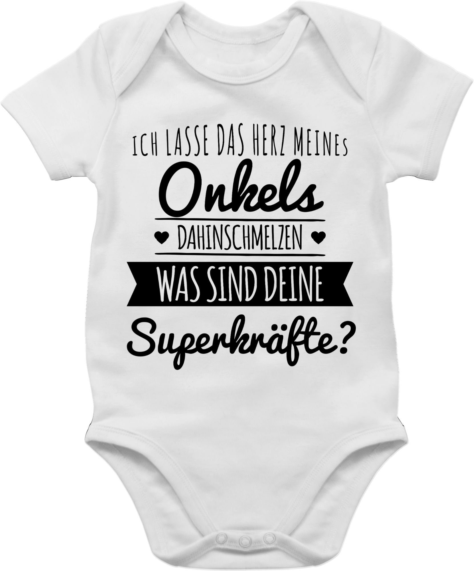 Baby T-Shirt Mit Spruch – „Sei Lieb Zu Mir Sonst Sag Ichs Meinem Onkel“, Druckknöpfe, Weiche Baumwolle